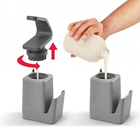 Dozator sapun cu suport pentru burete Soap Tex, gri [7]