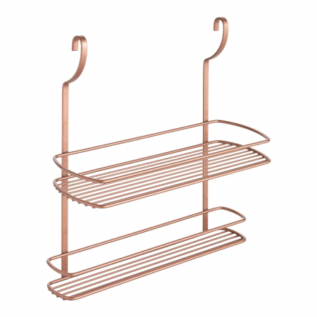 CASA SI GRADINA - Etajera cu doua rafturi pentru recipiente City Copper, finisaj cupru, 35 x 13 x 38 cm