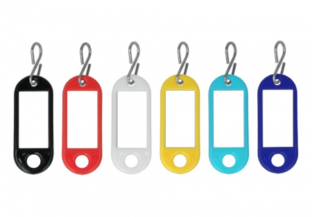 Accesorii diverse - Etichete colorate de identificare tip breloc pentru chei, set de 6 bucati
