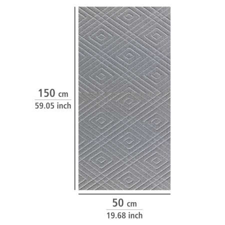 Folie protectie antialunecare pentru sertar, gri cu romburi, GSM, 150 x 50 cm [2]