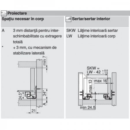 Glisiera TANDEM BLUM 400 mm cu amortizare si extragere partiala [3]