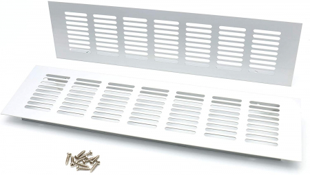 Grila ventilare din aluminiu, finisaj alb, 484x100 mm [1]