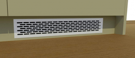 Grila ventilare din aluminiu, finisaj alb, 484x60 mm [3]