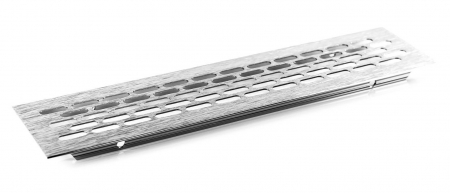 Grila ventilare din aluminiu, finisaj inox periat, 60x800 mm [2]