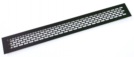Grila ventilare din aluminiu, finisaj negru, 484x60 mm [0]