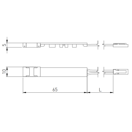 Întrerupător dimabil GTV pentru bandă LED COB, cu senzor și montaj în profil LED, 60-120W, 12-24V, IP20 [1]