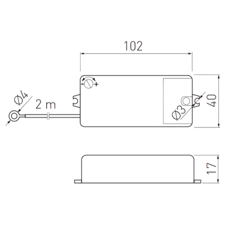 Întrerupător tactil GTV pentru iluminat LED, cu șurub, 500W, 220-240V AC, IP20, cablu 2 m [1]