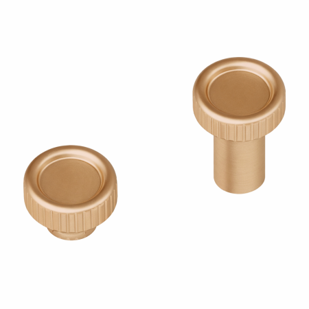 Kit montaj pentru maner Boto pe usi de sticla / cabina dus, finisaj alama cava periata, D:18 mm [1]