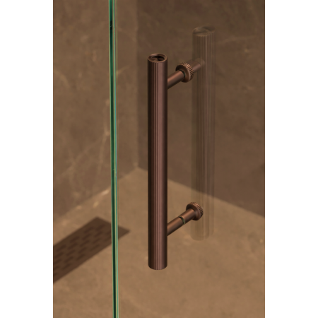 Kit montaj pentru maner Boto pe usi de sticla / cabina dus, finisaj bronz periat, D:18 mm [3]