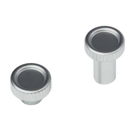 Kit montaj pentru maner Boto pe usi de sticla / cabina dus, finisaj otel inoxidabil, D:18 mm [1]