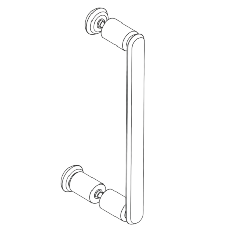 Kit montaj pentru maner Fase pe usi de sticla / cabina dus, finisaj bronz periat, D:23 mm [2]