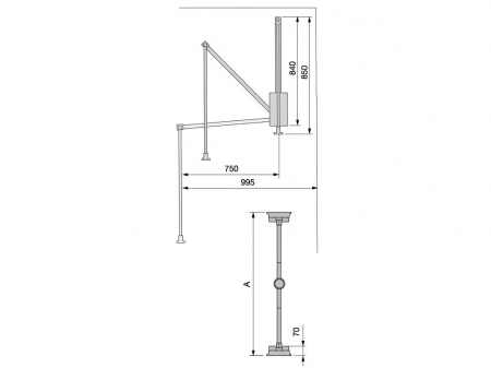 Lift pentru haine GeMax 450 mm-600 mm MG-CT20 [1]