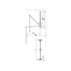 Lift pentru haine GeMax 600 mm-830 mm MG-CT21 [3]