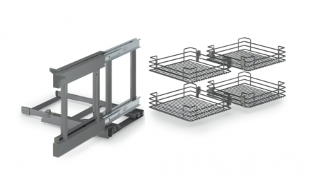 Compact 2 - Mecanism de colt reversibil cu extractie totala, 839B Ellite, pentru usa de 45 cm, finisaj ardezie [2]