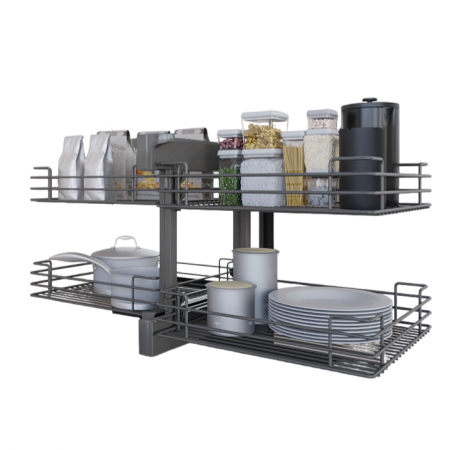 Compact 2 - Mecanism de colt reversibil cu extractie totala, 839B Ellite, pentru usa de 60 cm, finisaj ardezie [1]