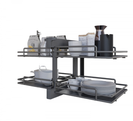 Compact 2 - Mecanism de colt reversibil cu extractie totala, 839BE Ellite, pentru usa de 45 cm, finisaj ardezie [1]
