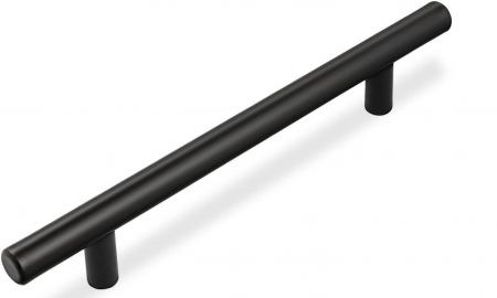 Moderne - Maner bara plina pentru mobila, finisaj negru mat, L:220 mm