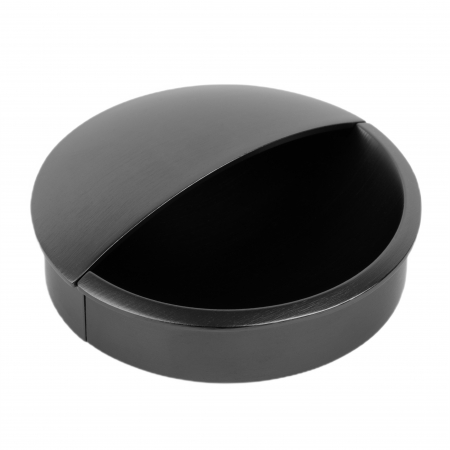 Moderne - Maner ingropat pentru mobila Lidd, finisaj negru titan, D:64 mm