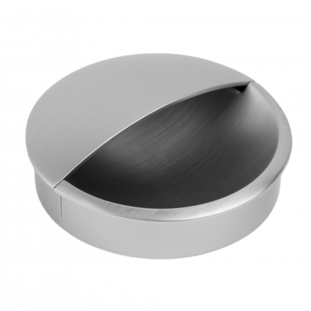 Moderne - Maner ingropat pentru mobila Lidd, finisaj nichel periat, D:64 mm