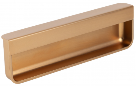 Manere si butoni - Maner ingropat pentru mobila Moule, finisaj alama cava periata, L:154 mm