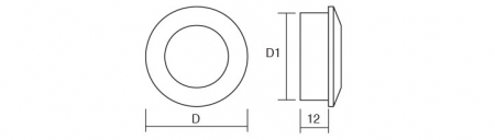 Maner ingropat Tap, D:40 mm, finisaj crom mat [2]