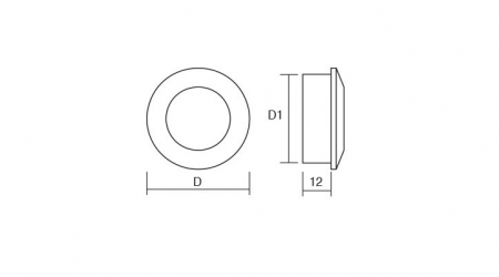 Maner ingropat Tap D:40 mm, finisaj negru mat [2]