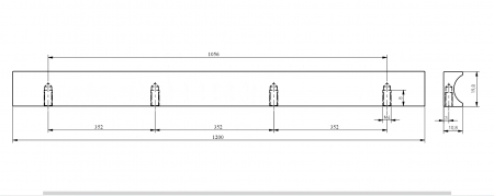 Maner lung pentru mobila Groove, finisaj aluminiu GT, L:1200 mm [3]