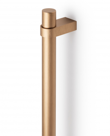 Maner lung pentru mobila Nobb, finisaj alama cava periata, L:1108 mm [1]