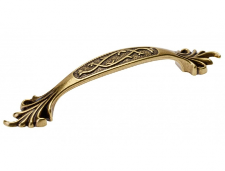 Clasice si vintage - Maner pentru mobila Adrin, finisaj alama antichizata GT, L:139 mm