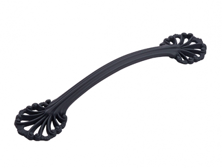 Clasice si vintage - Maner pentru mobila Alia, finisaj negru mat CB, 128 mm