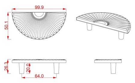 Maner pentru mobila Alper, finisaj alama mata CB, 64 mm [4]