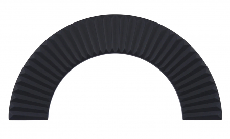 Moderne - Maner pentru mobila Alper, finisaj negru mat CB, 128 mm