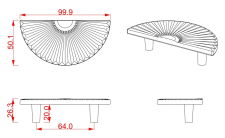 Maner pentru mobila Alper, finisaj negru mat CB, 64 mm [1]