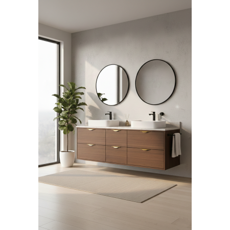 Maner pentru mobila Alvera, finisaj alama periata satin, L:150 mm [2]