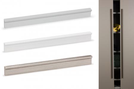 Maner pentru mobila Angle, finisaj maro metalizat, L 1480 mm [3]