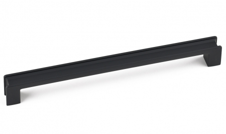 Moderne - Maner pentru mobila Aron, finisaj negru mat CB, 192 mm