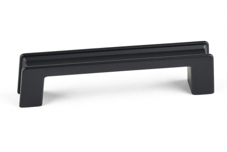 Moderne - Maner pentru mobila Aron, finisaj negru mat CB, 96 mm