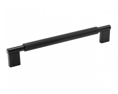 Manere si butoni - Maner pentru mobila Arpa, finisaj negru periat, L 342 mm
