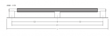 Maner pentru mobila Arpa Plate, finisaj negru periat, L 1216 mm [5]