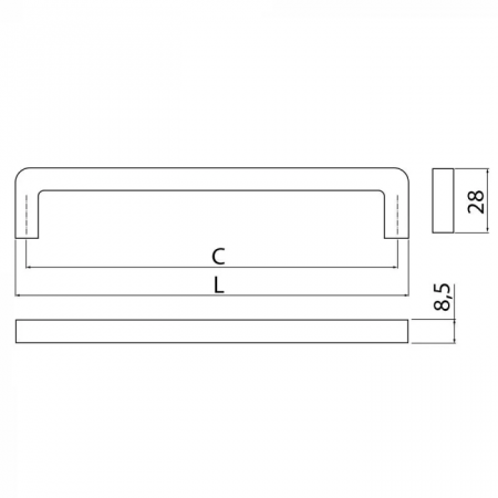 Maner pentru mobila Bagio, finisaj sampanie GT, L:328 mm [5]