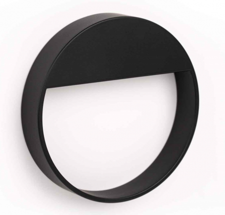 Moderne - Maner pentru mobila Bau, finisaj negru mat, D:90 mm