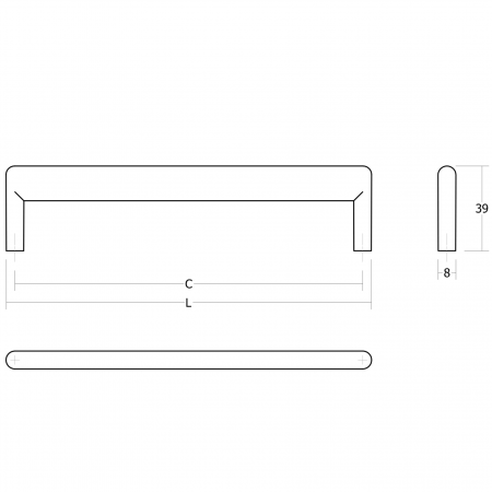 Maner pentru mobila Beam, finisaj negru titan lustruit, L:168 mm [4]