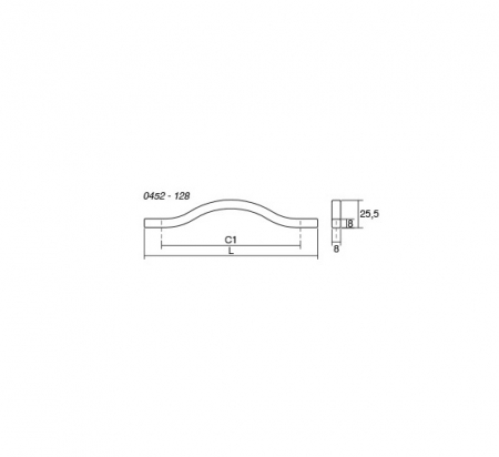 Maner pentru mobila Brave, finisaj gri metalizat, L:160 mm [1]