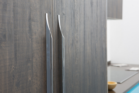Moderne - Maner pentru mobila Brikk, finisaj crom lucios, L:390 mm