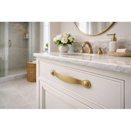 Maner pentru mobila Calisto, finisaj alama satin, L:163 mm [2]