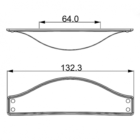 Maner pentru mobila Calypso, finisaj alama satin CB, 64 mm [7]