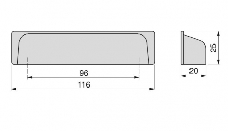 Maner pentru mobila Casablanca 9357914, finisaj negru mat, L:116 mm [3]