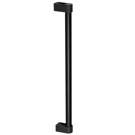 Moderne - Maner pentru mobila Casey Big, finisaj negru lava texturat / negru mat, L:448 mm