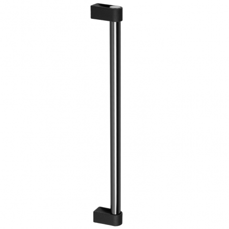 Moderne - Maner pentru mobila Casey Big, finisaj negru lava texturat / negru titan lustruit, L:448 mm