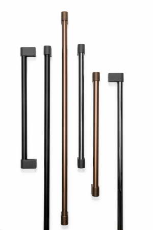 Maner pentru mobila Casey Big, finisaj negru lava texturat / negru titan lustruit, L:448 mm [5]
